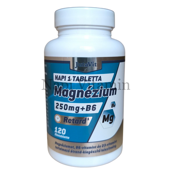 JutaVit Magnézium+B6 +D3 nyújtott kioldódással 120x