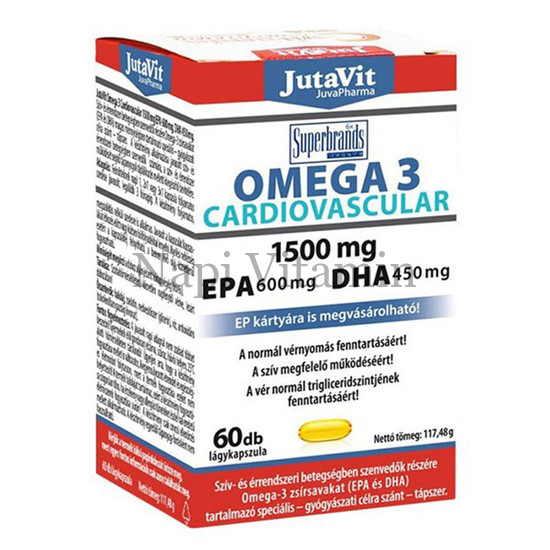 JutaVit Omega-3 Cardiovascular 1500 mg lágykapszula 60x