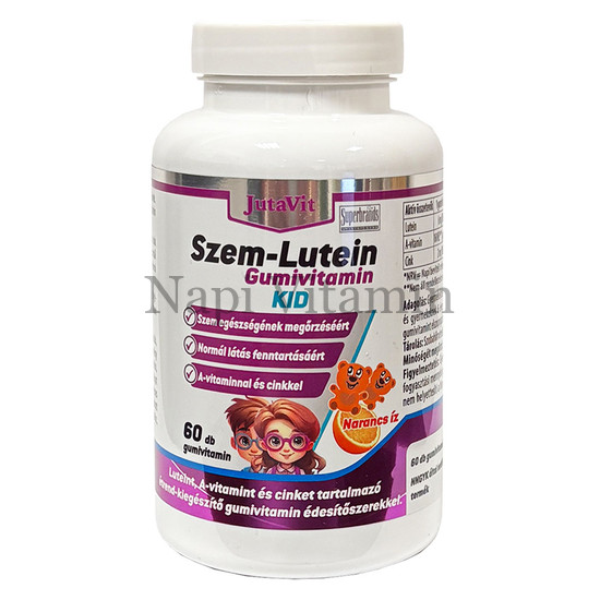 JutaVit Szem-Lutein KID narancs ízű gumivitamin 60x JutaVit Szem-Lutein KID narancs ízű gumivitamin 60x