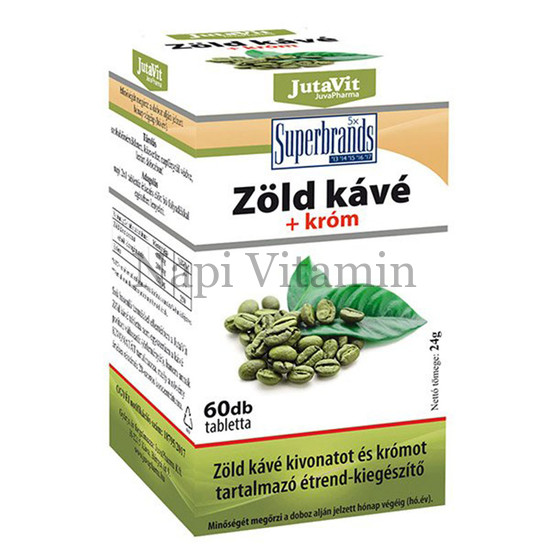 JutaVit Zöld kávé + króm tabletta 60x