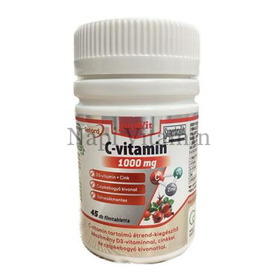 JutaVit C-vitamin 1000 mg nyújtott kioldódású + csipkebogyó + D3 vitamin + Cink 45x JutaVit C-vitamin 1000 mg nyújtott kioldódású + csipkebogyó + D3 vitamin + Cink 45x
