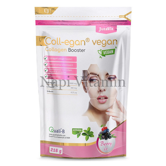 JutaVit Coll-egan Vegán Collagén booster berry ízű italpor 216g
