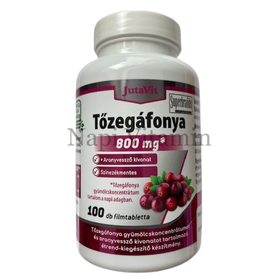 JutaVit Tőzegáfonya 800mg + Aranyvessző kivonat 100x