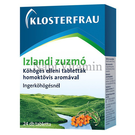 Klosterfrau Izlandi zuzmó köhögés elleni tabletta 24x Klosterfrau Izlandi zuzmó köhögés elleni tabletta 24x