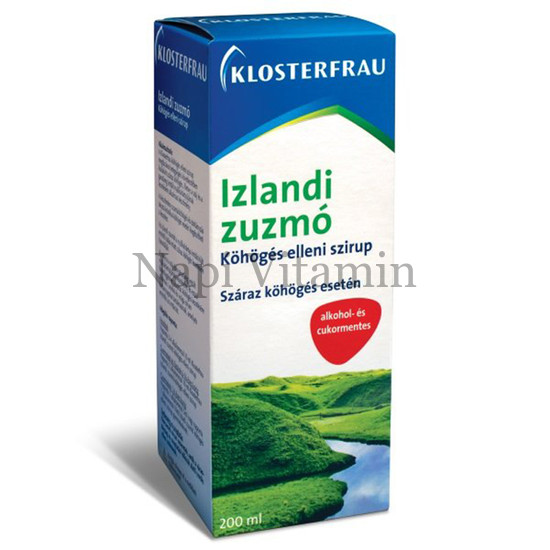 Klosterfrau Izlandi zuzmó köhögés elleni szirup 200ml Klosterfrau Izlandi zuzmó köhögés elleni szirup 200ml