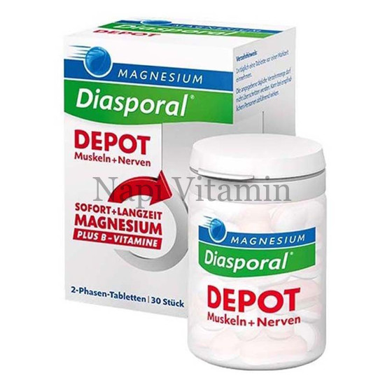 Magnesium-Diasporal Depot B vitamin tabletta 30x