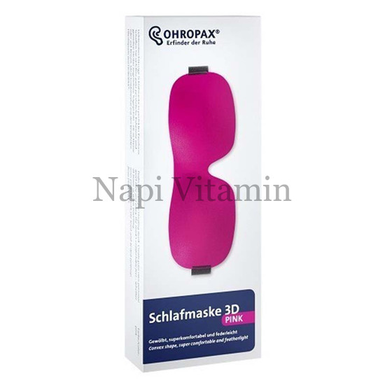 Ohropax 3D Comfort Alvómaszk Pink Színben 1x Ohropax 3D Comfort Alvómaszk Pink Színben 1x