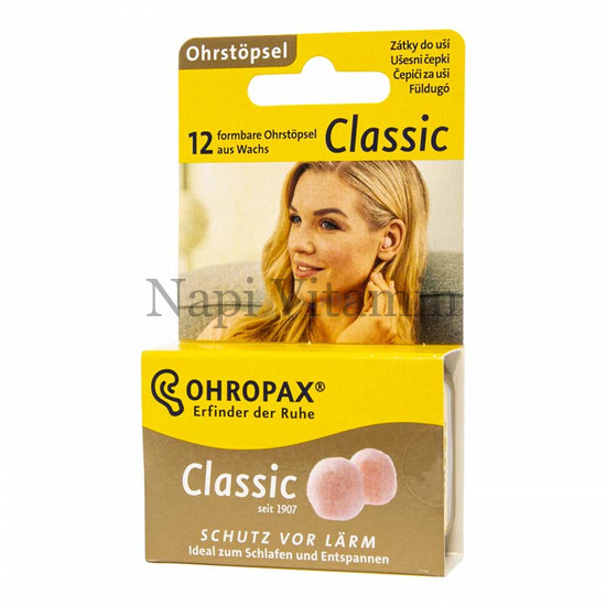 Ohropax Classic Füldugó Lágy Viaszból 12x