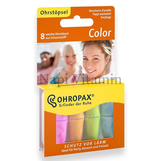 Ohropax Color Színes Füldugó Zaj Ellen 8x