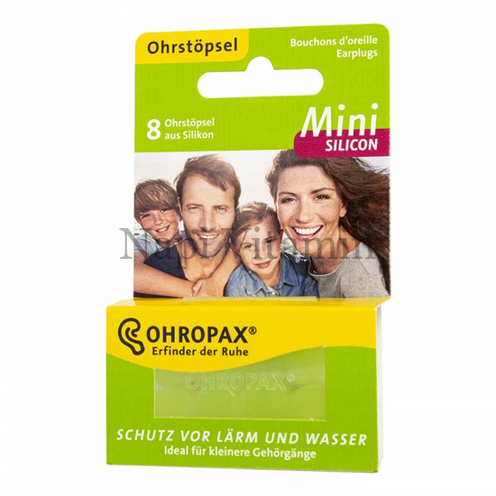 Ohropax Silicon Mini Zöld Szilikonos Füldugó Kisebb Hallójárathoz 8x
