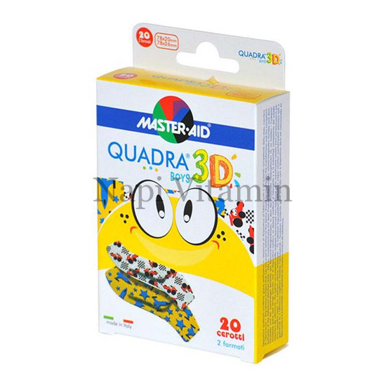 Master-Aid Quadra 3D Boys Sensitive gyermek sebtapasz 20x
