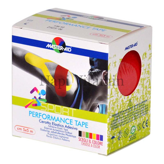 Master-Aid Sport Performance kineziológiai tapasz piros 5mx5cm 1x