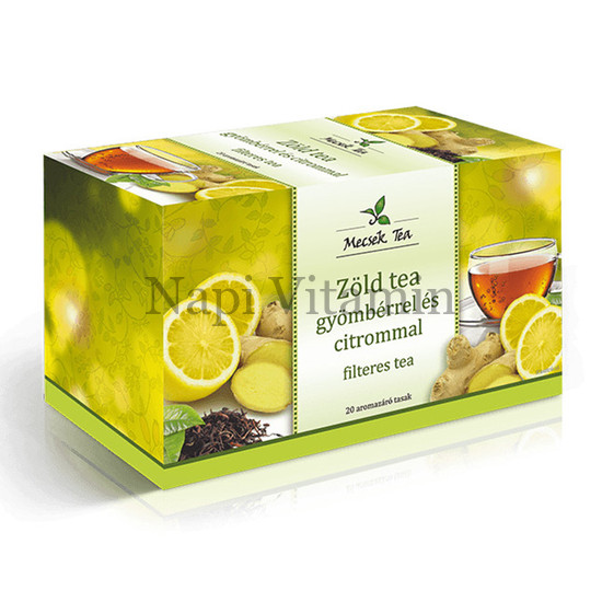 Mecsek Zöldtea Citrom-gyömbérrel filteres tea 20x