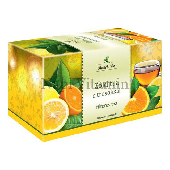 Mecsek Zöldtea Citrusokkal filteres tea 20x