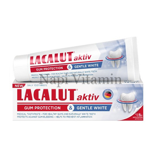 Lacalut aktiv gum protection & gentle white fogkrém 75ml