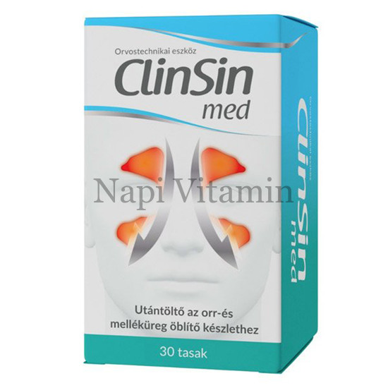 ClinSin Med Utántöltő az orr- és melléküreg öblítő készlethez 30x ClinSin Med Utántöltő az orr- és melléküreg öblítő készlethez 30x