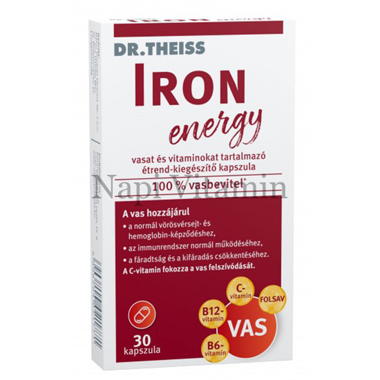 Dr. Theiss Iron Energy Vas vitamin kapszula 30x