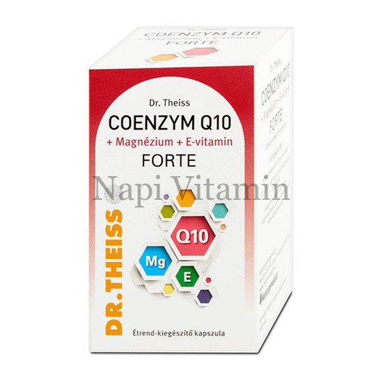 Dr. Theiss Koenzim Q10 + Magnézum + E-vitamin Forte kapszula 60x Dr. Theiss Koenzim Q10 + Magnézum + E-vitamin Forte kapszula 60x