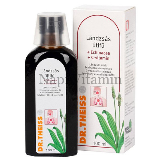 Dr. Theiss Lándzsás útifű szirup echinaceával és C-vitaminnal 100ml