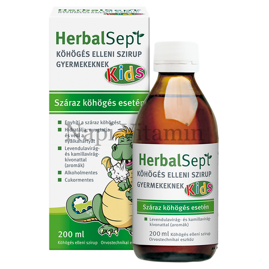 Herbalsept KIDS köhögés elleni szirup gyermekeknek 200ml Herbalsept KIDS köhögés elleni szirup gyermekeknek 200ml
