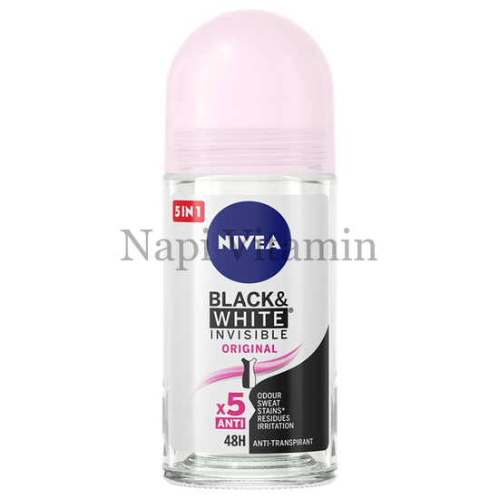 Nivea Black & White Invisible Clear izzadásgátló golyós dezodor 50ml