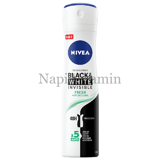 Nivea Black & White Invisible Fresh izzadásgátló Deo Spray 150ml