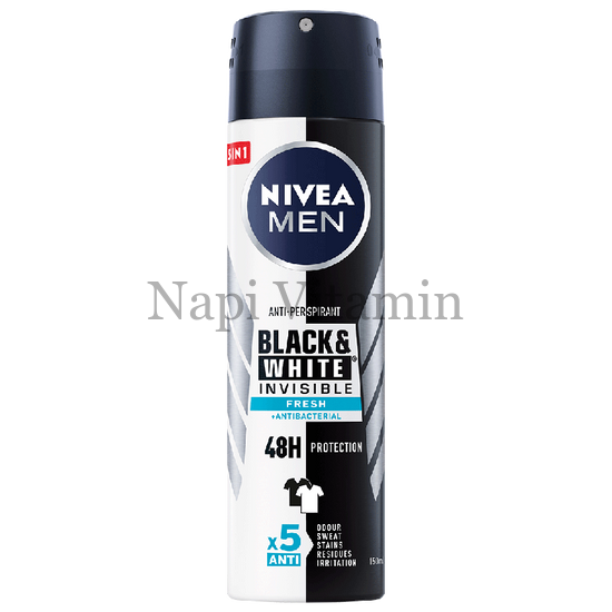 Nivea Men Black & White Invisible Fresh izzadásgátló Deo Spray 150ml