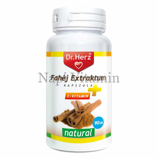 Dr. Herz fahéj extraktum + C vitamin kapszula 90x