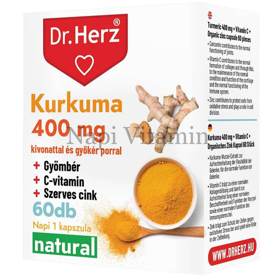 Dr. Herz Kurkuma 400mg kapszula 60x