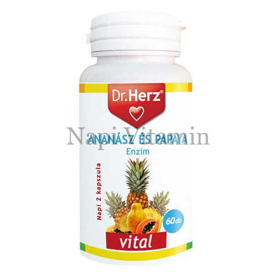 Dr. Herz Ananász Papaya enzim kapszula 60x