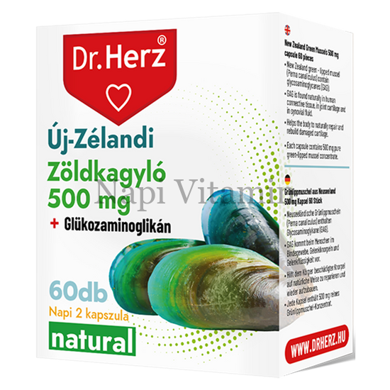 Dr. Herz Új-Zélandi Zöldkagyló kivonat 500mg kapszula 60x