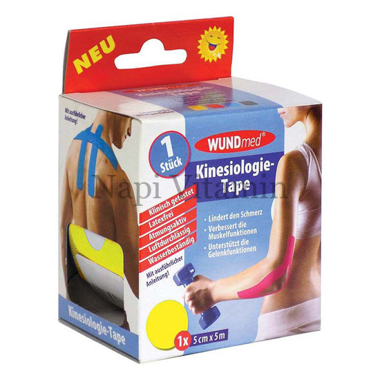 Wundmed Kineziológiai tapasz 5cmx5m sárga 1x