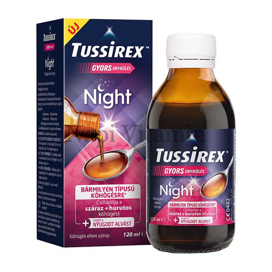 Tussirex Night szirup köhögésre 120ml