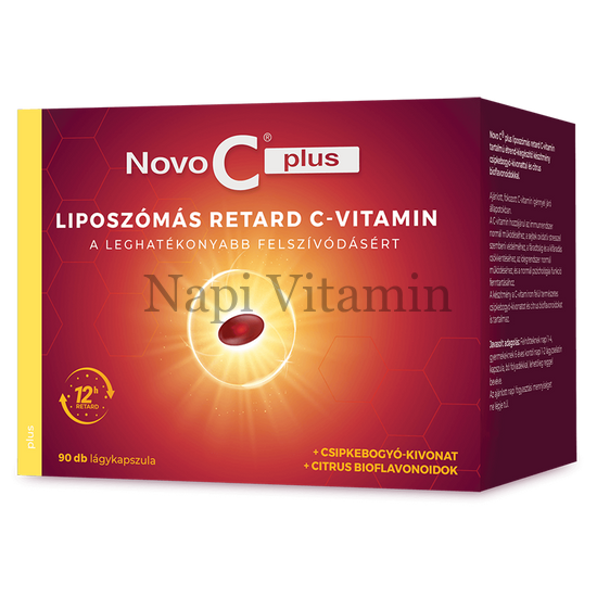Novo C Plus liposzómás kapszula csipkebogyóval 90x Novo C Plus liposzómás kapszula csipkebogyóval 90x