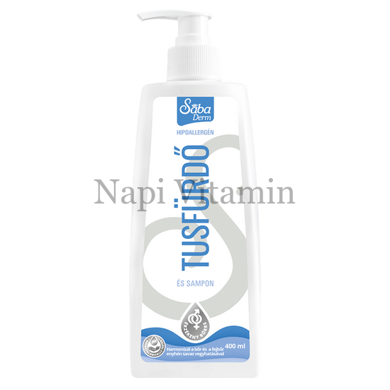 Sába Derm Tusfürdő és sampon hipoallergén 400ml Sába Derm Tusfürdő és sampon hipoallergén 400ml