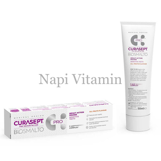 Curasept Biosmalto Mousse Pro hab érzékeny fogakra 50ml
