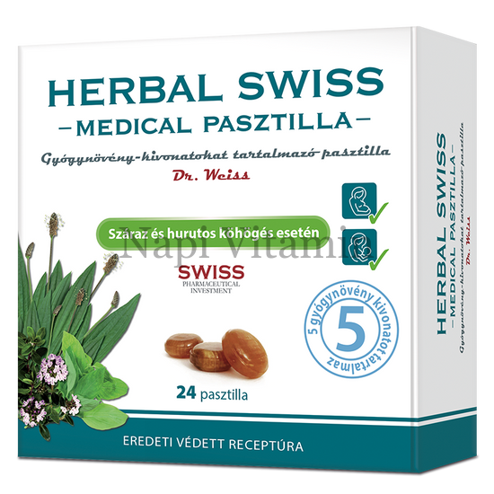 Herbal Swiss Medical pasztilla 24x