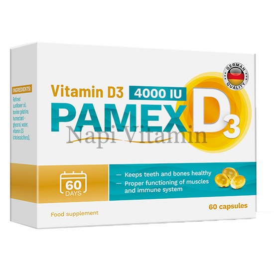 Pamex Vitamin D3 4000 NE kapszula 60x