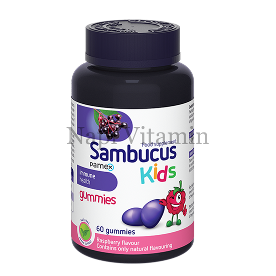 Sambucus KIDS gumivitamin málna 60x