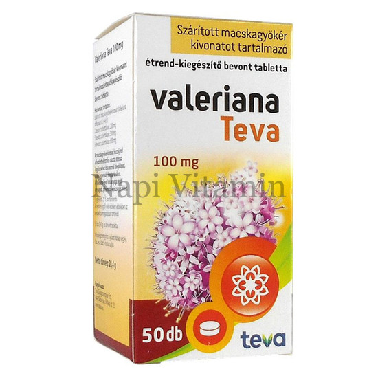 Valeriana Teva 100 mg étrendkiegészítő bevont tabletta 50x