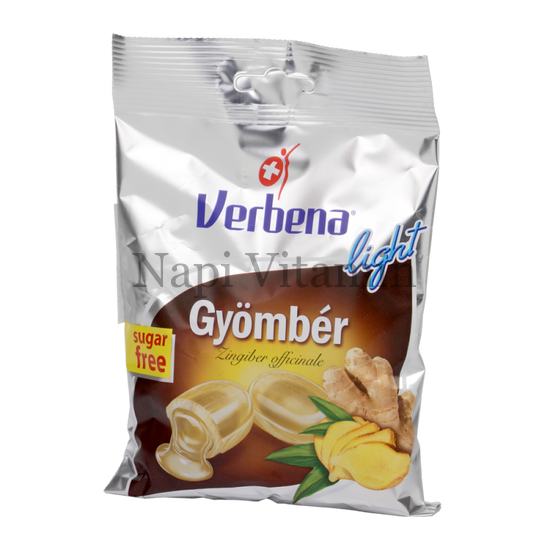 Verbena gyömbér cukormentes keménycukor 60g
