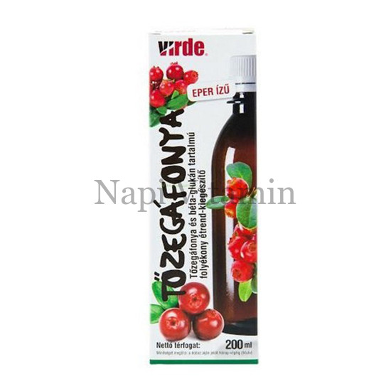 Virde Béta-glukan tőzegáfonya szirup 200ml