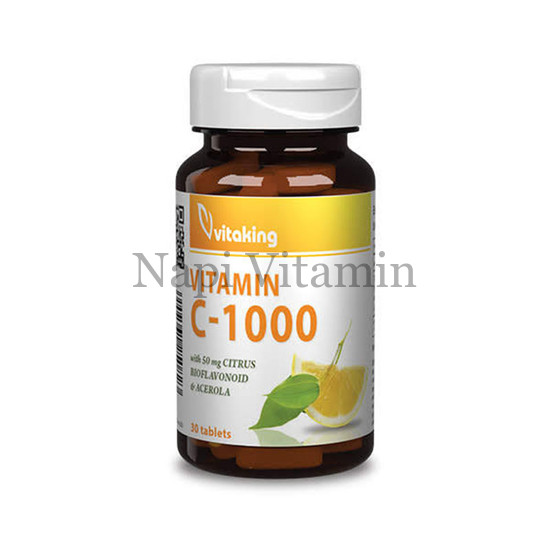 Vitaking C-vitamin 1000mg Bioflavonoid, acerola, csipkebogyó 90x