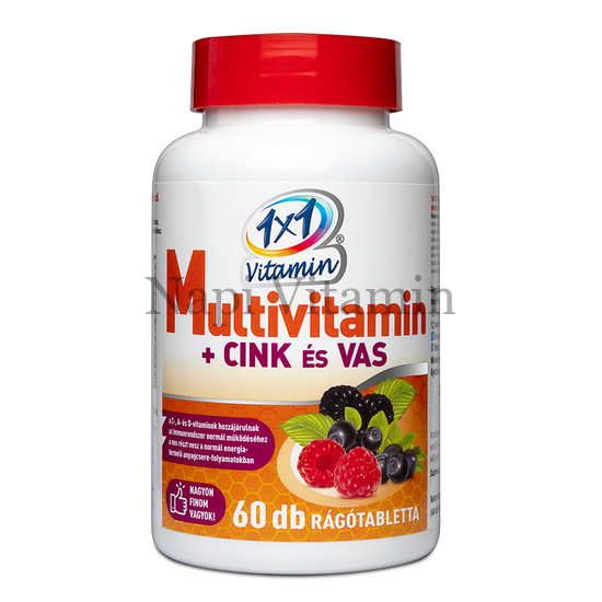 1x1 Vitamin Family multivitamin + cink + vas rágótabletta 60x