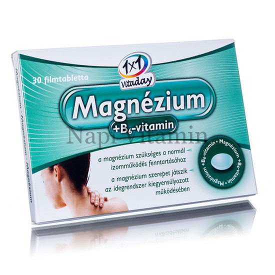 1x1 Vitaday Magnézium + B6-vitamin filmtabletta 30x