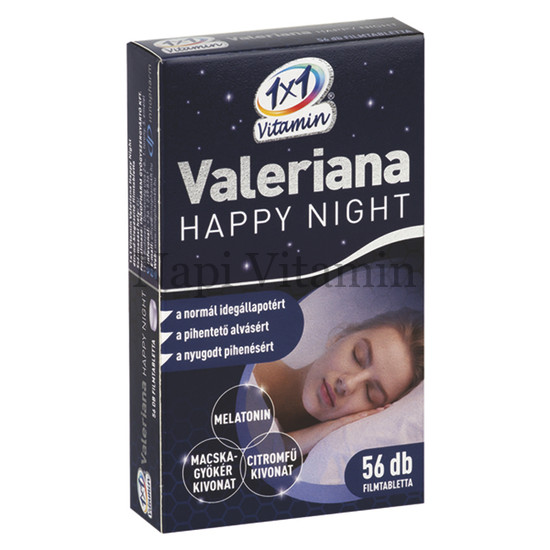 VitaPlus 1x1 Valeriana Happy Night filmtabletta 56x VitaPlus 1x1 Valeriana Happy Night filmtabletta 56x