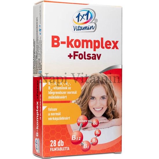 1x1 Vitamin B-komplex + Folsav filmtabletta 28x