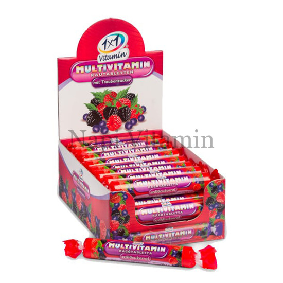 1X1 Vitaday Family multivitamin erdei gyümölcs ízű rágótabletta 17x 1X1 Vitaday Family multivitamin erdei gyümölcs ízű rágótabletta 17x