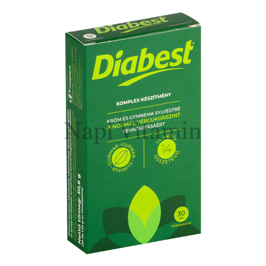 Vitaplus Diabest komplex étrendkiegészítő filmtabletta 30x Vitaplus Diabest komplex étrendkiegészítő filmtabletta 30x