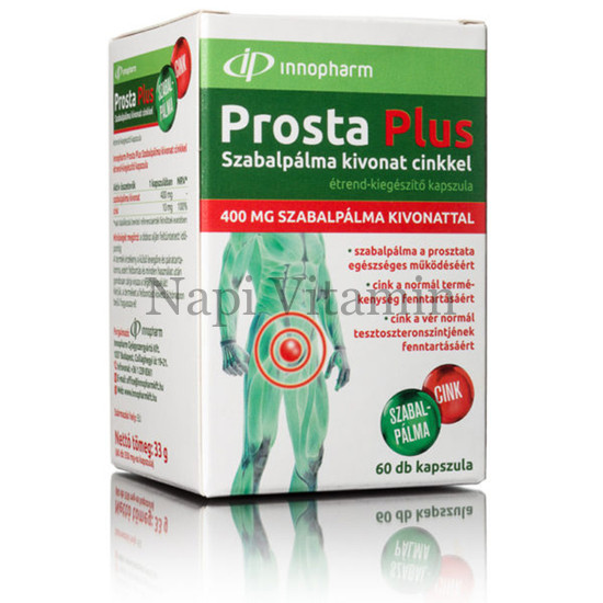 InnoPharm ProstaPlus szabalpálma kivonattal és cinkkel kapszula 60x